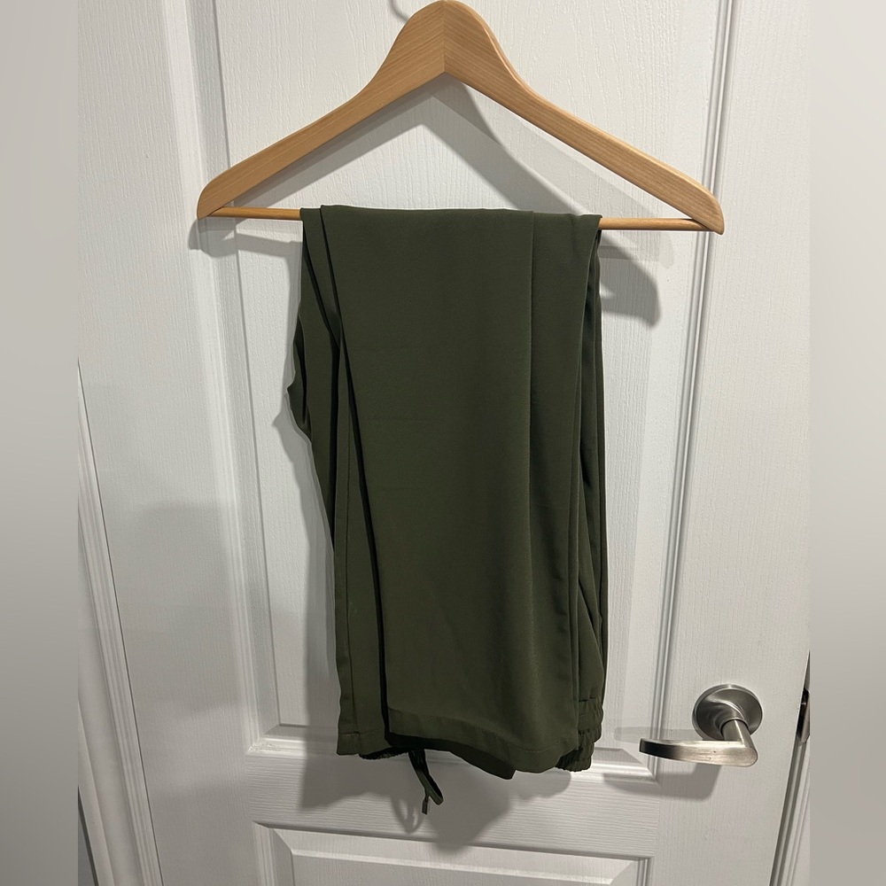 Jessica green pants with drawstring